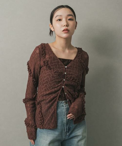 SENSE OF PLACE by URBAN RESEARCH / センスオブプレイス バイ アーバンリサーチ カーディガン・ボレロ | フロントボタンレースカーディガン | 詳細3