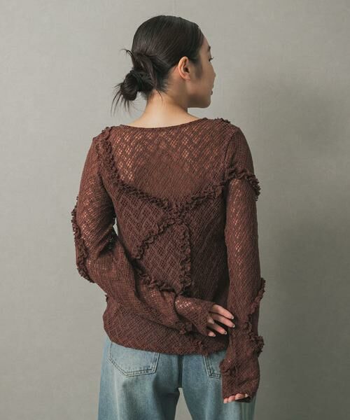 SENSE OF PLACE by URBAN RESEARCH / センスオブプレイス バイ アーバンリサーチ カーディガン・ボレロ | フロントボタンレースカーディガン | 詳細4