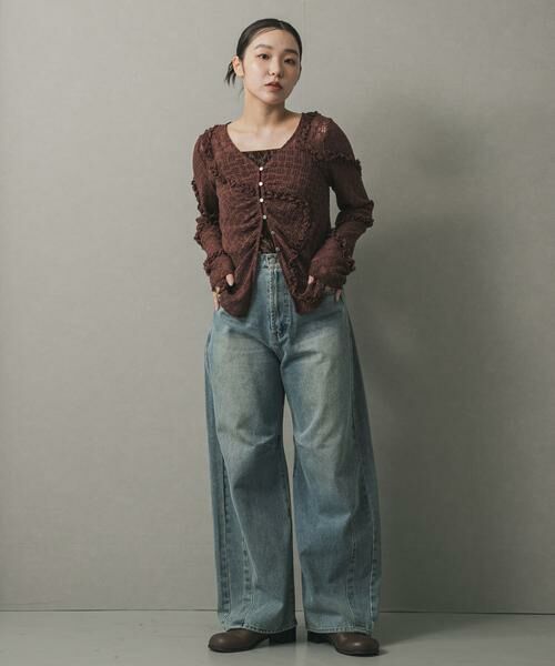 SENSE OF PLACE by URBAN RESEARCH / センスオブプレイス バイ アーバンリサーチ カーディガン・ボレロ | フロントボタンレースカーディガン | 詳細5