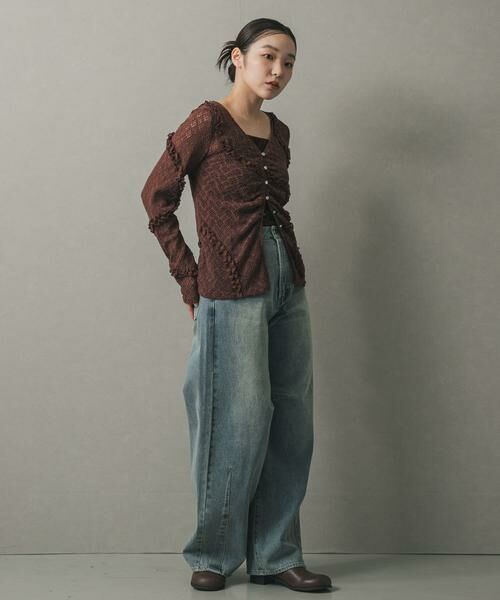 SENSE OF PLACE by URBAN RESEARCH / センスオブプレイス バイ アーバンリサーチ カーディガン・ボレロ | フロントボタンレースカーディガン | 詳細6