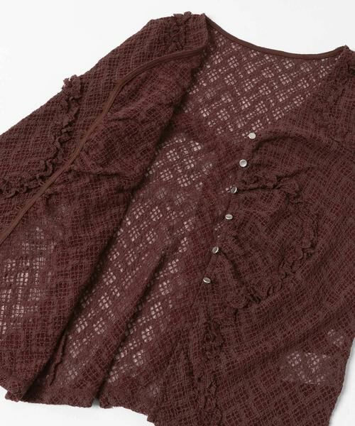 SENSE OF PLACE by URBAN RESEARCH / センスオブプレイス バイ アーバンリサーチ カーディガン・ボレロ | フロントボタンレースカーディガン | 詳細9