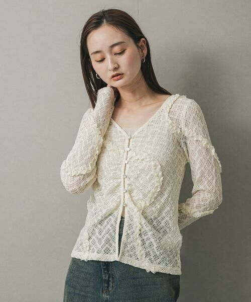 SENSE OF PLACE by URBAN RESEARCH / センスオブプレイス バイ アーバンリサーチ カーディガン・ボレロ | フロントボタンレースカーディガン | 詳細15