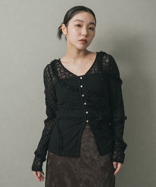 SENSE OF PLACE by URBAN RESEARCH / センスオブプレイス バイ アーバンリサーチ カーディガン・ボレロ | フロントボタンレースカーディガン | 詳細27