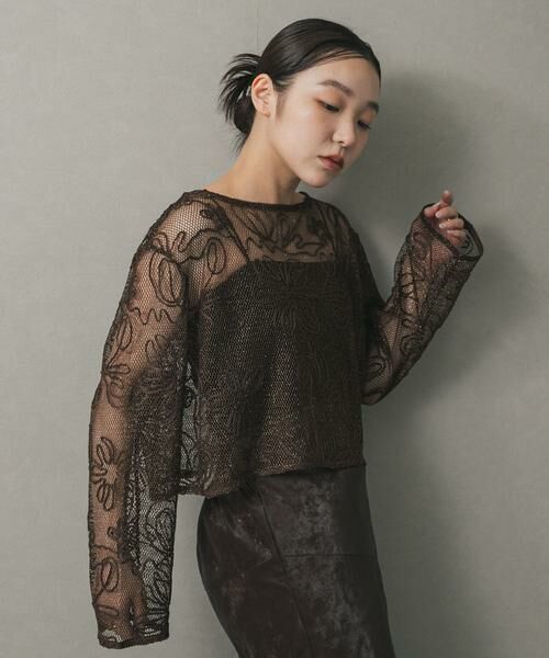 SENSE OF PLACE by URBAN RESEARCH / センスオブプレイス バイ アーバンリサーチ Tシャツ | コードシシュウメッシュトップ | 詳細2