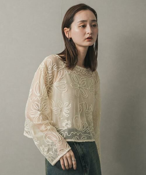 SENSE OF PLACE by URBAN RESEARCH / センスオブプレイス バイ アーバンリサーチ Tシャツ | コードシシュウメッシュトップ | 詳細16