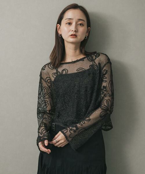 SENSE OF PLACE by URBAN RESEARCH / センスオブプレイス バイ アーバンリサーチ Tシャツ | コードシシュウメッシュトップ | 詳細25