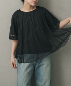 SENSE OF PLACE by URBAN RESEARCH / センスオブプレイス バイ アーバンリサーチ Tシャツ | チュールレイヤードカットトップ