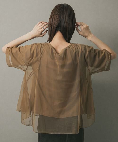 SENSE OF PLACE by URBAN RESEARCH / センスオブプレイス バイ アーバンリサーチ Tシャツ | チュールレイヤードカットトップ | 詳細3