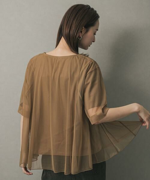 SENSE OF PLACE by URBAN RESEARCH / センスオブプレイス バイ アーバンリサーチ Tシャツ | チュールレイヤードカットトップ | 詳細4