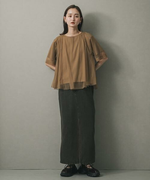 SENSE OF PLACE by URBAN RESEARCH / センスオブプレイス バイ アーバンリサーチ Tシャツ | チュールレイヤードカットトップ | 詳細5