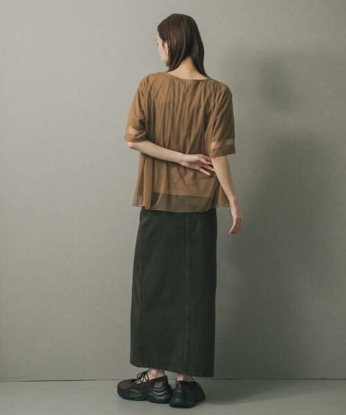 SENSE OF PLACE by URBAN RESEARCH / センスオブプレイス バイ アーバンリサーチ Tシャツ | チュールレイヤードカットトップ | 詳細7