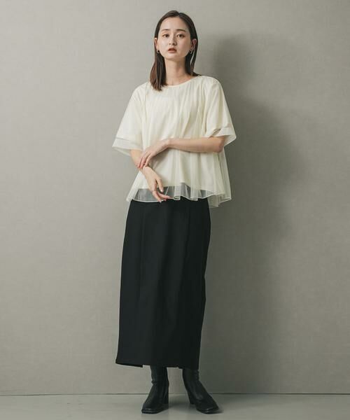 SENSE OF PLACE by URBAN RESEARCH / センスオブプレイス バイ アーバンリサーチ Tシャツ | チュールレイヤードカットトップ | 詳細18