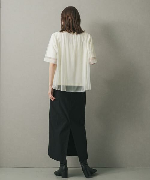 SENSE OF PLACE by URBAN RESEARCH / センスオブプレイス バイ アーバンリサーチ Tシャツ | チュールレイヤードカットトップ | 詳細20