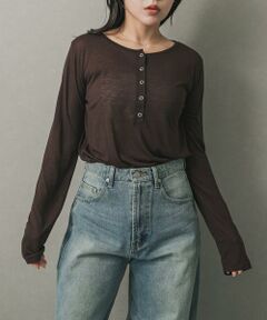 SENSE OF PLACE by URBAN RESEARCH / センスオブプレイス バイ アーバンリサーチ Tシャツ | ヘンリーネックプレーンカットトップ