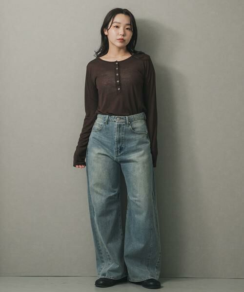 SENSE OF PLACE by URBAN RESEARCH / センスオブプレイス バイ アーバンリサーチ Tシャツ | ヘンリーネックプレーンカットトップ | 詳細5