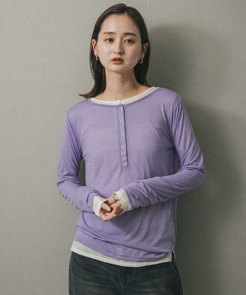 SENSE OF PLACE by URBAN RESEARCH / センスオブプレイス バイ アーバンリサーチ Tシャツ | ヘンリーネックプレーンカットトップ | 詳細15