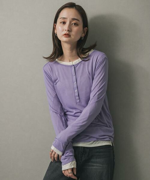 SENSE OF PLACE by URBAN RESEARCH / センスオブプレイス バイ アーバンリサーチ Tシャツ | ヘンリーネックプレーンカットトップ | 詳細18