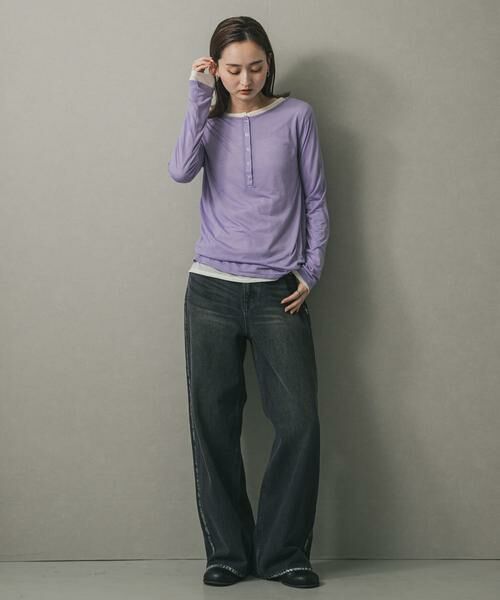 SENSE OF PLACE by URBAN RESEARCH / センスオブプレイス バイ アーバンリサーチ Tシャツ | ヘンリーネックプレーンカットトップ | 詳細19