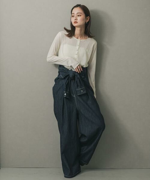 SENSE OF PLACE by URBAN RESEARCH / センスオブプレイス バイ アーバンリサーチ Tシャツ | ヘンリーネックプレーンカットトップ | 詳細29