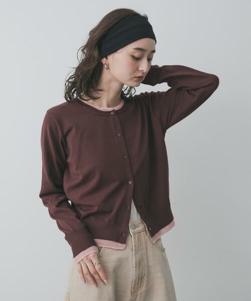 SENSE OF PLACE by URBAN RESEARCH / センスオブプレイス バイ アーバンリサーチ ニット・セーター | 『一部WEB限定カラー』レイヤードバイカラーニットカーディガン | 詳細2