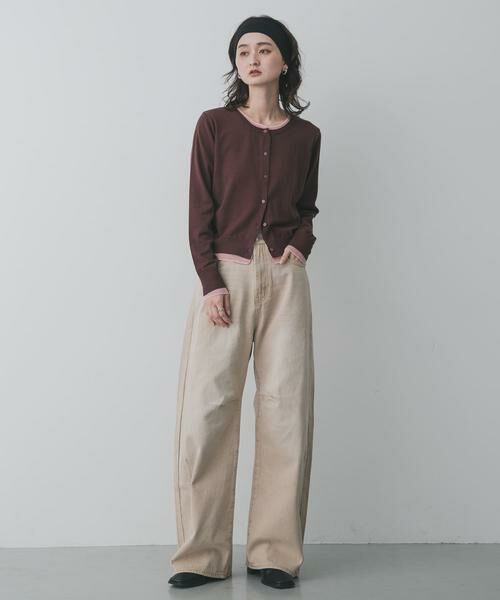 SENSE OF PLACE by URBAN RESEARCH / センスオブプレイス バイ アーバンリサーチ ニット・セーター | 『一部WEB限定カラー』レイヤードバイカラーニットカーディガン | 詳細4