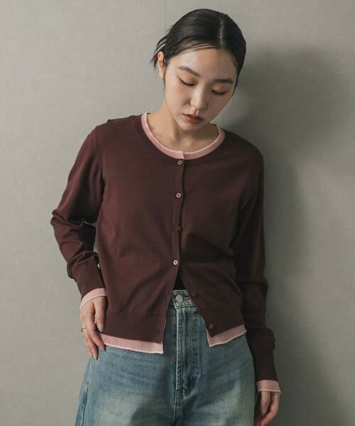 SENSE OF PLACE by URBAN RESEARCH / センスオブプレイス バイ アーバンリサーチ ニット・セーター | 『一部WEB限定カラー』レイヤードバイカラーニットカーディガン | 詳細6