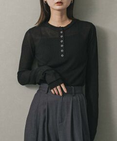 SENSE OF PLACE by URBAN RESEARCH / センスオブプレイス バイ アーバンリサーチ ニット・セーター | シアーヘンリーネックセーター