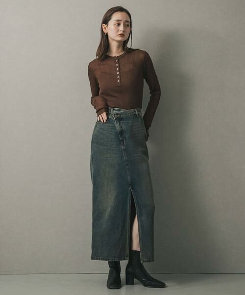 SENSE OF PLACE by URBAN RESEARCH / センスオブプレイス バイ アーバンリサーチ ニット・セーター | シアーヘンリーネックセーター | 詳細5