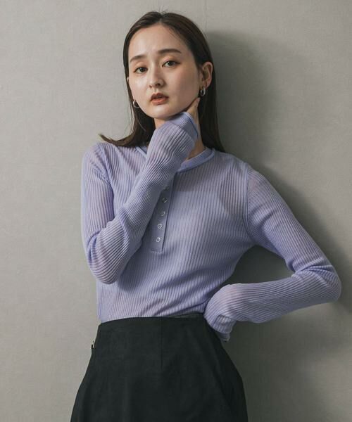 SENSE OF PLACE by URBAN RESEARCH / センスオブプレイス バイ アーバンリサーチ ニット・セーター | シアーヘンリーネックセーター | 詳細14