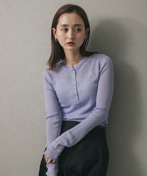 SENSE OF PLACE by URBAN RESEARCH / センスオブプレイス バイ アーバンリサーチ ニット・セーター | シアーヘンリーネックセーター | 詳細15