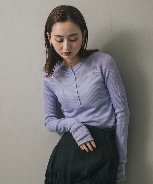SENSE OF PLACE by URBAN RESEARCH / センスオブプレイス バイ アーバンリサーチ ニット・セーター | シアーヘンリーネックセーター | 詳細16