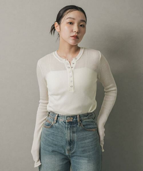 SENSE OF PLACE by URBAN RESEARCH / センスオブプレイス バイ アーバンリサーチ ニット・セーター | シアーヘンリーネックセーター | 詳細24