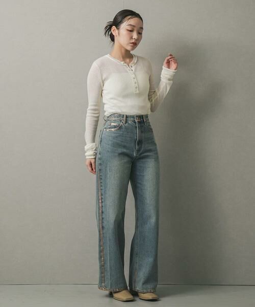 SENSE OF PLACE by URBAN RESEARCH / センスオブプレイス バイ アーバンリサーチ ニット・セーター | シアーヘンリーネックセーター | 詳細27