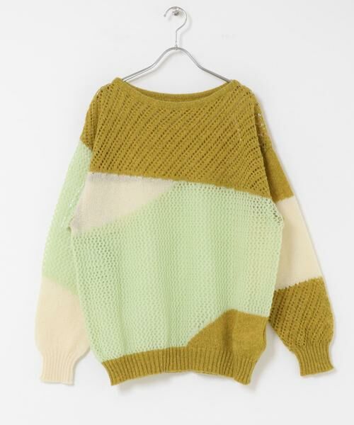 SENSE OF PLACE by URBAN RESEARCH / センスオブプレイス バイ アーバンリサーチ ニット・セーター | パッチワークメッシュセーター | 詳細8