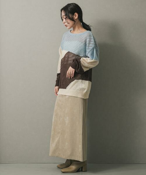 SENSE OF PLACE by URBAN RESEARCH / センスオブプレイス バイ アーバンリサーチ ニット・セーター | パッチワークメッシュセーター | 詳細16