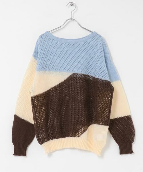 SENSE OF PLACE by URBAN RESEARCH / センスオブプレイス バイ アーバンリサーチ ニット・セーター | パッチワークメッシュセーター | 詳細17
