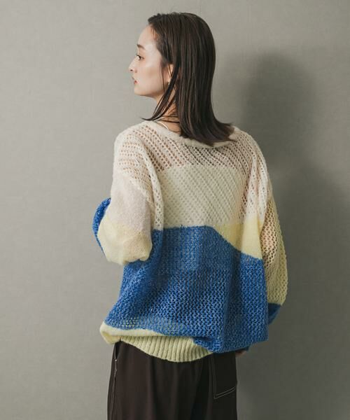 SENSE OF PLACE by URBAN RESEARCH / センスオブプレイス バイ アーバンリサーチ ニット・セーター | パッチワークメッシュセーター | 詳細22