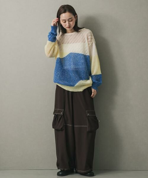 SENSE OF PLACE by URBAN RESEARCH / センスオブプレイス バイ アーバンリサーチ ニット・セーター | パッチワークメッシュセーター | 詳細23