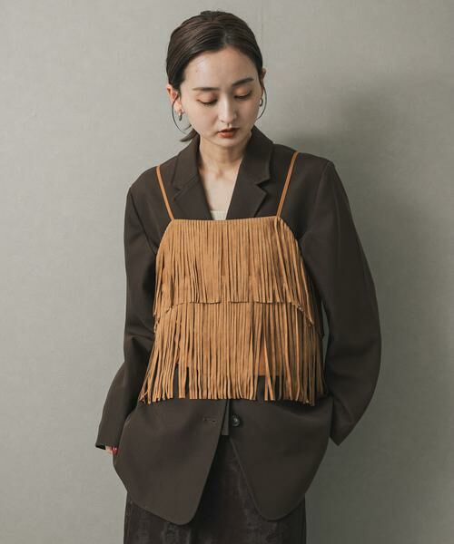 SENSE OF PLACE by URBAN RESEARCH / センスオブプレイス バイ アーバンリサーチ キャミソール・チューブトップ | FSフリンジキャミトップ | 詳細1