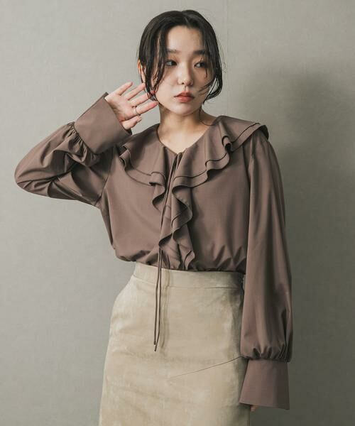 SENSE OF PLACE by URBAN RESEARCH / センスオブプレイス バイ アーバンリサーチ シャツ・ブラウス | Vネックラッフルブラウス | 詳細1
