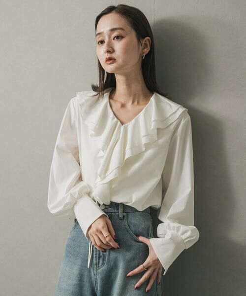 SENSE OF PLACE by URBAN RESEARCH / センスオブプレイス バイ アーバンリサーチ シャツ・ブラウス | Vネックラッフルブラウス | 詳細15