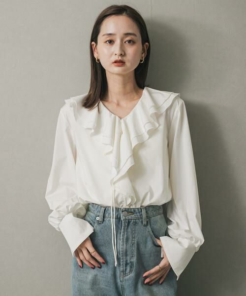 SENSE OF PLACE by URBAN RESEARCH / センスオブプレイス バイ アーバンリサーチ シャツ・ブラウス | Vネックラッフルブラウス | 詳細16