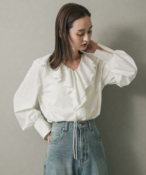 SENSE OF PLACE by URBAN RESEARCH / センスオブプレイス バイ アーバンリサーチ シャツ・ブラウス | Vネックラッフルブラウス | 詳細17