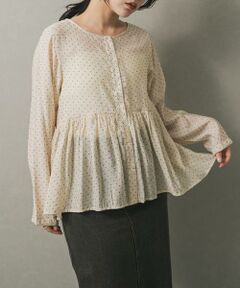SENSE OF PLACE by URBAN RESEARCH / センスオブプレイス バイ アーバンリサーチ シャツ・ブラウス | フロッキードットウエストギャザーブラウス