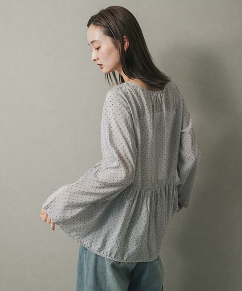 SENSE OF PLACE by URBAN RESEARCH / センスオブプレイス バイ アーバンリサーチ シャツ・ブラウス | フロッキードットウエストギャザーブラウス | 詳細4
