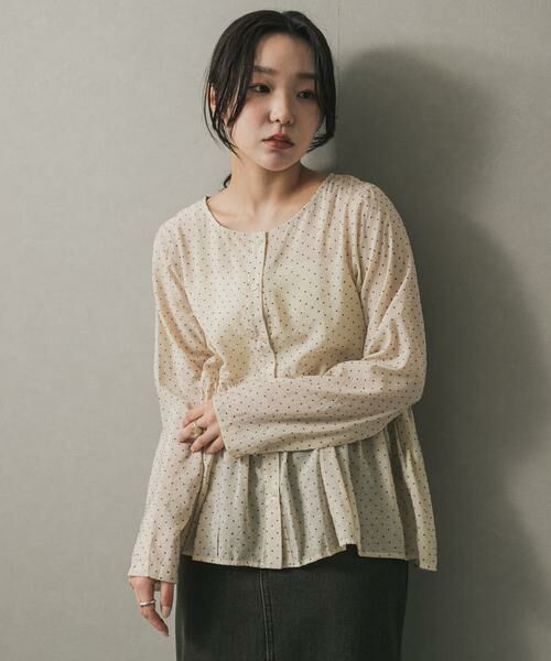 SENSE OF PLACE by URBAN RESEARCH / センスオブプレイス バイ アーバンリサーチ シャツ・ブラウス | フロッキードットウエストギャザーブラウス | 詳細24