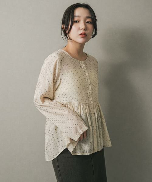 SENSE OF PLACE by URBAN RESEARCH / センスオブプレイス バイ アーバンリサーチ シャツ・ブラウス | フロッキードットウエストギャザーブラウス | 詳細25