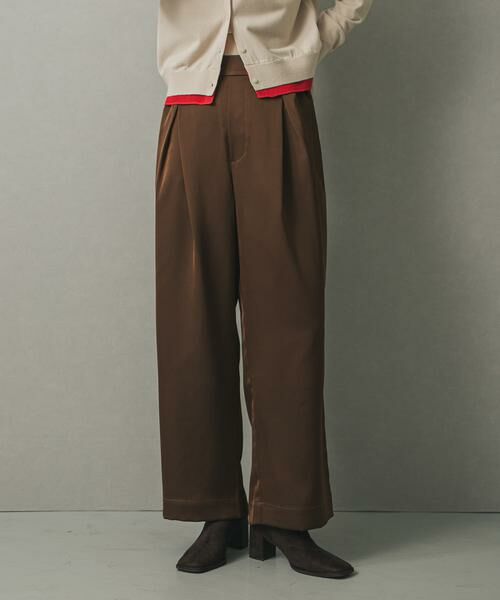 SENSE OF PLACE by URBAN RESEARCH / センスオブプレイス バイ アーバンリサーチ その他パンツ | サテンインタックパンツ | 詳細1