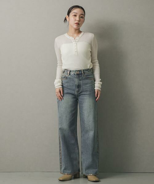 SENSE OF PLACE by URBAN RESEARCH / センスオブプレイス バイ アーバンリサーチ デニムパンツ | ハクプリントデニム | 詳細4