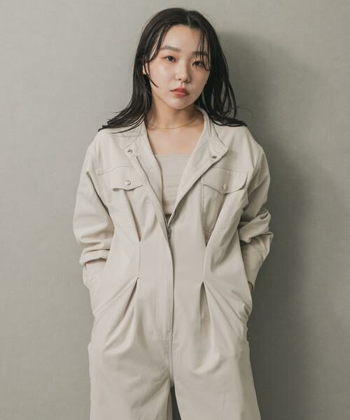 SENSE OF PLACE by URBAN RESEARCH / センスオブプレイス バイ アーバンリサーチ ワンピース | ノーカラーウエストタックジャンプスーツ | 詳細12